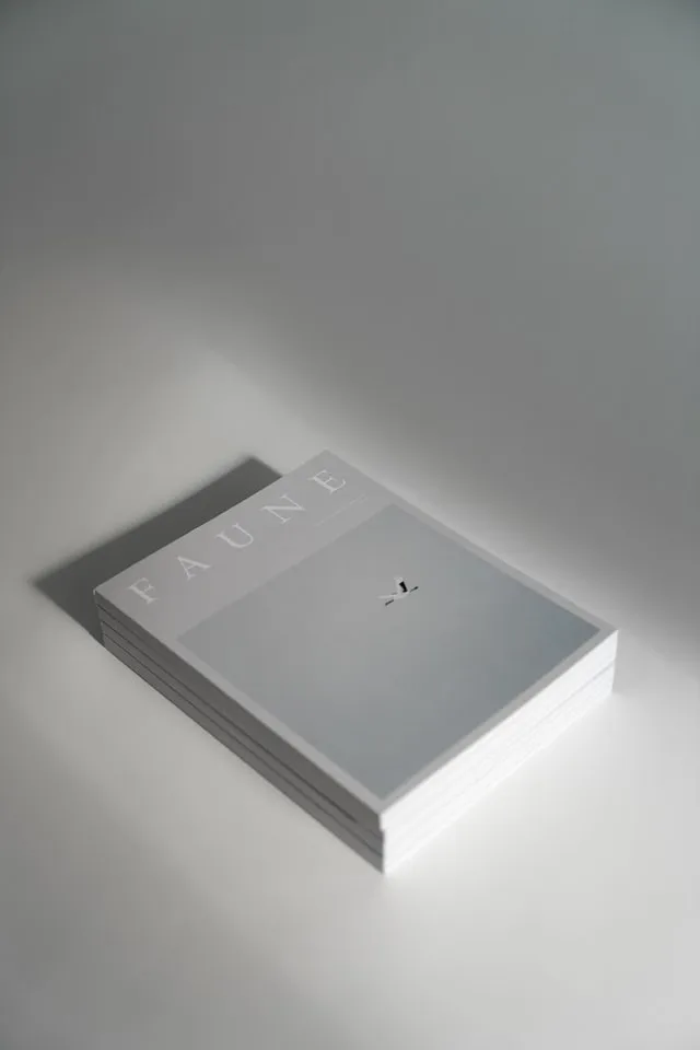 book with cover image of a faune on top of white surface